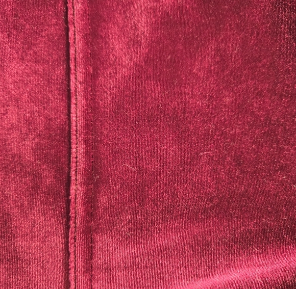 Spanx Burgandy Velvet Leggings Large - Picture 4 of 9